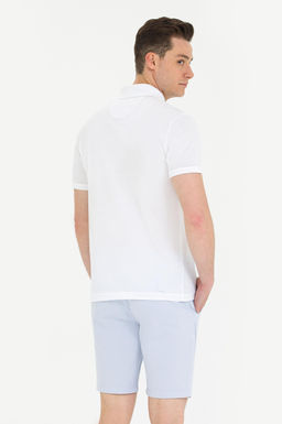 U. S. Polo Assn Мужская белая футболка с воротником-поло - U.s. polo assn фото 5