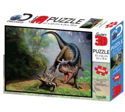 Пазл Prime 3D 500 арт.10330 "Карнотавр против антарктопельты" 6+