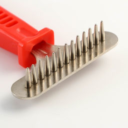 Расчёска-грабли с конусообразными зубьями, 8 х 15,5 см , красная - Пижон фото 3