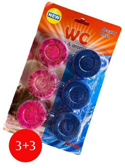 Таблетки для унитаза 6 шт, на 20-30 дней