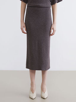 Beli Lastikli Y?rtma?l? Triko Etek