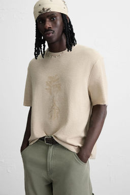SPRAY PRINT KNIT T-SHIRT - Zara фото 5