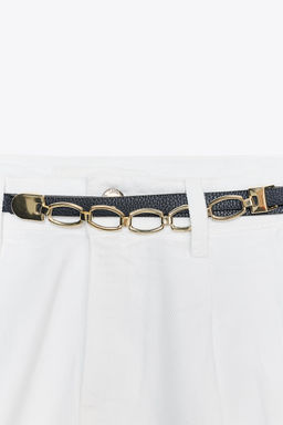 Z1975 DENIM SHORTS WITH DARTS AND BELT