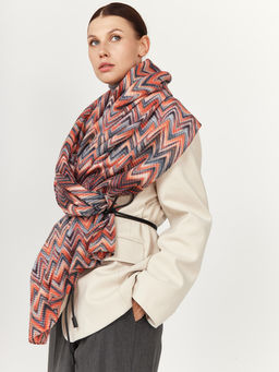 Большой, мягкий, тонкий и очень нежный двусторонний палантин с рисунком - Tantino фото 4