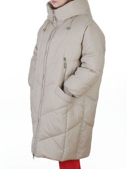 H906 BEIGE Куртка зимняя женская (200 гр. холлофайбер)