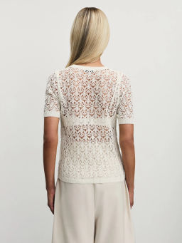 Джемпер ажурной вязки из вискозы / Zarina  фото 6