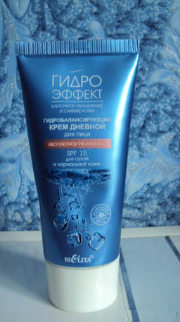 Гидроэффект Крем дневной SPF 15 д/лица д/жирной и комб. кожи, Гидробалансир. туба, 50 мл