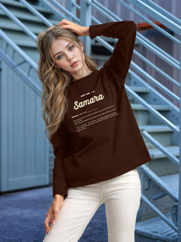 Лонгслив женский Дом там где...Samara шоколад