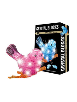 3D пазл кристаллический Птичка, 50 деталей, световые эффекты, работает от батареек, МИКС - Simaland фото 6