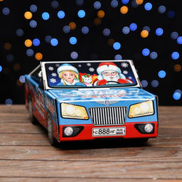 Цена за 5 шт. Подарочная коробка Новогодние гонки 11,3 х 31,5 х 13,3 см - Simaland фото 2