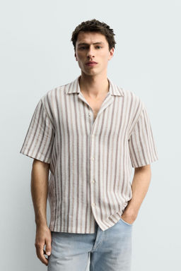 CAMISA REGULAR FIT JACQUARD RAYAS / Crudo - Zara фото 2