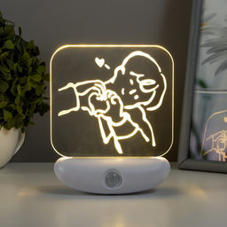 Ночник Любовь LED 3 Вт USB АКБ белый 12?14.5 см RISALUX