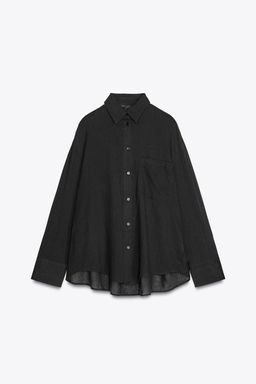 OVERSIZE GAUZE SHIRT - Zara фото 10