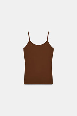 CAMISETA POLIAMIDA TIRANTE FINO / Tostado - Zara фото 8