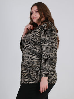 Рубашка женская больших размеров оверсайз - Almond фото 4