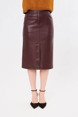 NOBBY Юбка Ю52-500/5 (эко-кожа бордо)  фото 3