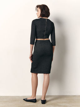 CONTE LU 2429 Юбка женская black-silver