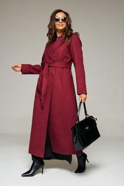 Пальто Beautiful Free 7026 винный