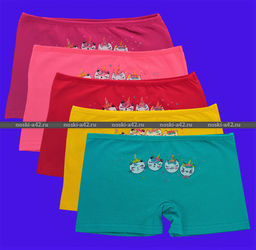 Цена за 5 шт. Трусы для девочек Турция арт. 116384 (179595, 116606, 116387) шортиками 4 (6-7 лет) - For you фото 2