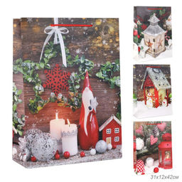 Цена за 12 шт. Пакет подарочный 31х42х12см / 5383ХL /уп 12/300/Новый год - ГалеонТрейд фото 10