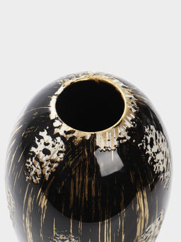 Ваза настольная керамика "Васко" классик, 23х12 см, чёрный