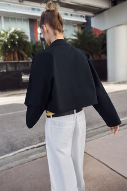 CHAQUETA CORTA CUELLO SUBIDO / Marino