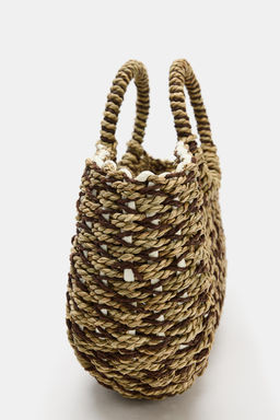BOLSO DE MANO TRENZADO / Bicolor - Zara фото 4