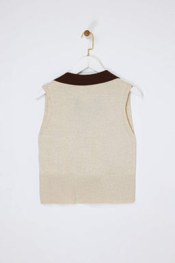 Tas Polo Yaka T-Shirt Gorunumlu Bluz TWOSS24BZ00273