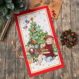 Новогоднее полотенце Этель Новогодняя сказка 40х67 см, 100% хлопок, саржа 190 гр/м2