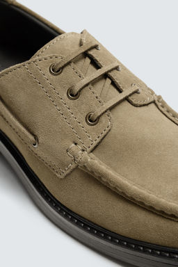 LEATHER SMART DECK SHOES - Zara фото 6