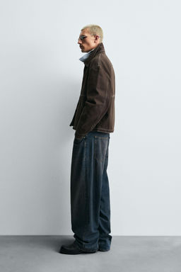 CONTRAST STITCH WASHED JACKET - Zara фото 4
