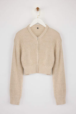 TRENDYOLMILLA Pembe Crop Vatka Detayl? Triko H?rka TWOAW25HI00020 фото 13