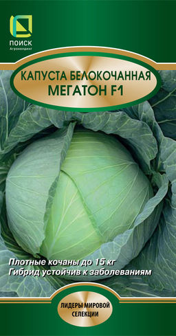 Капуста белокочанная Мегатон F1 (ЦВ*) 10шт.