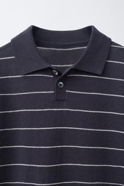 POLO ALGOD?N LINO / Gris / Beige - Zara фото 3