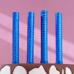 Свечи фонтаны в торт «Голубые искры», 4 шт., 12 см, горение 30 сек.