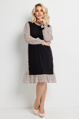 Платье женское 6165/08/Черный, бежевый