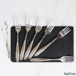 Вилка столовая 6 штук Золото 15/ MJT7-1 /уп 100/