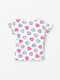 Bisiklet Yaka K?sa Kollu Bask?l? K?z Bebek Pijama ?st - Waikiki фото 2