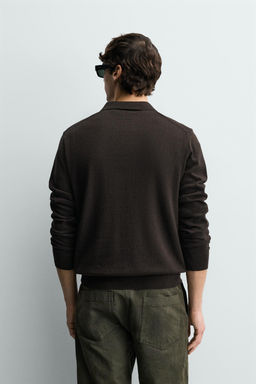 POLO PUNTO REGULAR FIT / Chocolate - Zara фото 3