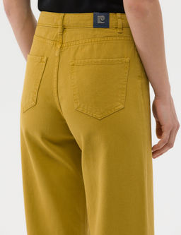 Ye_il High Waist Flare Fit Jean Pantolon