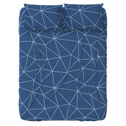 Простыня Евростандарт Я верю в себя-Б 2/10 синий 240х220см, бязь Комфорт 121г/м2, хлопок 100%, упаковка классическая ПВХ 28х41см, Домашняя мода (Россия)