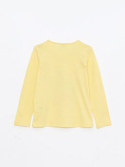 Bisiklet Yaka Bask?l? Uzun Kollu K?z ?ocuk Ti??rt - Waikiki фото 2