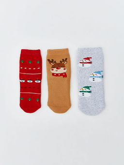 Y?lba?? Temal? Erkek Bebek Soket ?orap 3l?