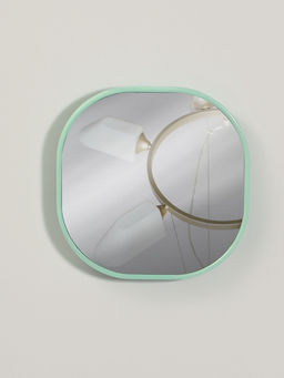 Зеркало карманное «Узор», с подставкой, 8×8 см, синее