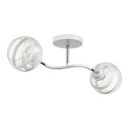 Люстра «Офелия» 2хЕ27 40 Вт бело-хромовый 48×26×27 см BayerLux