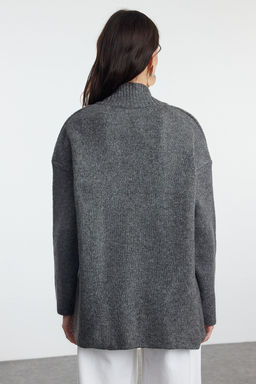 TRENDYOLMILLA Antrasit Genis Kal?p Yumusak Dokulu Triko H?rka TWOAW25HI00082  фото 5