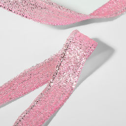 Цена за 2 шт. Лента парчовая, 10 мм, 231 м, розовая №013 - Арт узор фото 2