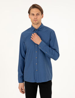 _ndigo Slim Fit Uzun Kollu G_mlek