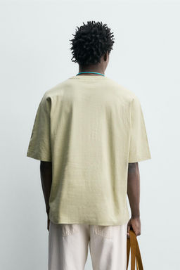 CAMISETA REGULAR FIT HEAVYWEIGHT / Verde claro - Zara фото 3