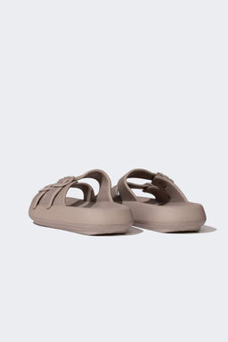 Мужские тапочки Eva с двойной полоской на высокой подошве - Defacto фото 3